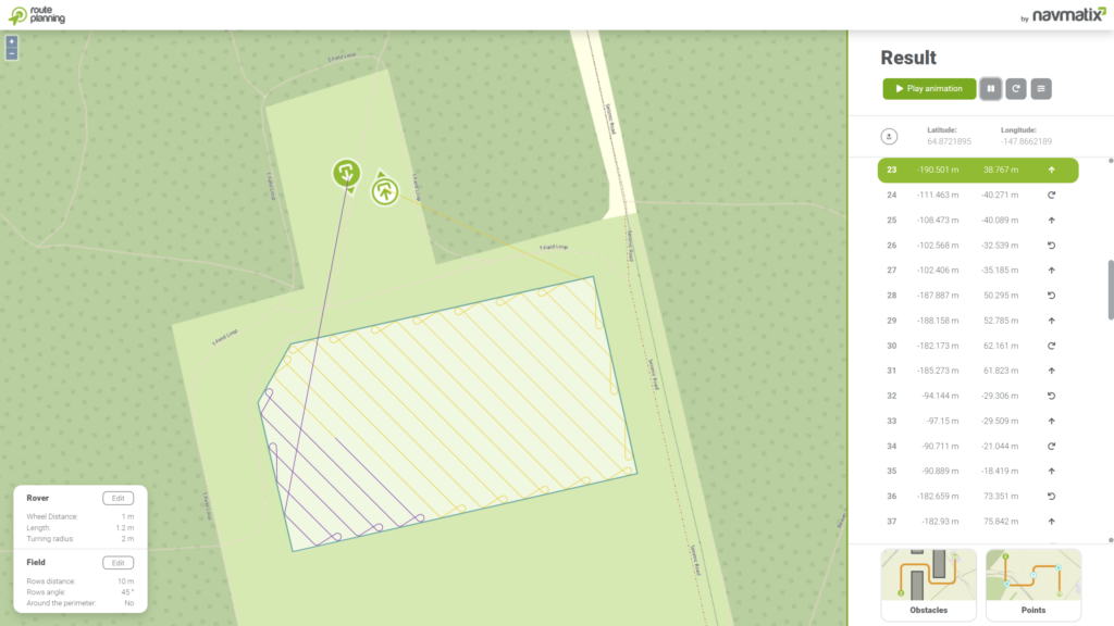 Field coverage